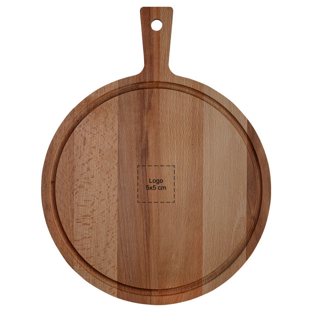 Plank rond met handvat beuken ⌀ 31 cm